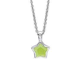 Detský strieborný náhrdelník D for diamond, August