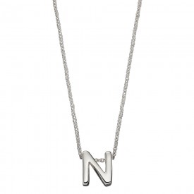 Strieborný náhrdelník, písmeno N