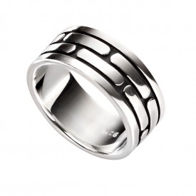 Strieborný prsteň pre muža - Textured Stone effect