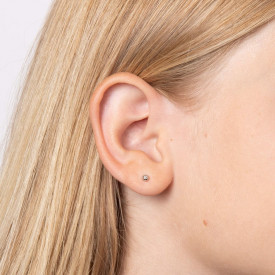 Detské strieborné náušnice D for diamond