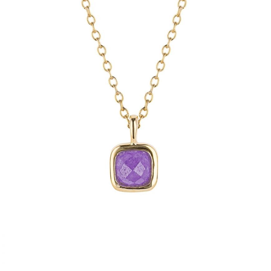 Detský strieborný náhrdelník D for diamond Február