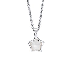 Detský strieborný náhrdelník D for diamond, Apríl