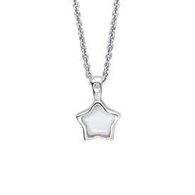 Detský strieborný náhrdelník D for diamond, Jún