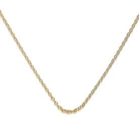 Luxusná strieborná retiazka Curb 45 cm gold plated