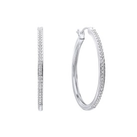 Luxusné strieborné náušnice Diamonfire (33mm)