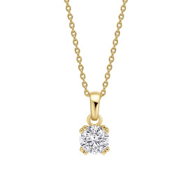 Luxusný strieborný prívesok Double Claw Solitaire gold plated