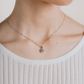 Luxusný strieborný prívesok s retiazkou Diamonfire