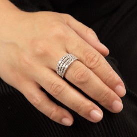Luxusný strieborný prsteň zn. Diamonfire