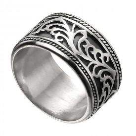 Pánsky keltský strieborný prsteň
