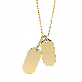 Pánsky náhrdelník  Fred Bennett - vojenské známky zlaté