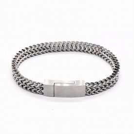 Pánsky oceľový ID náramok na gravírovanie 