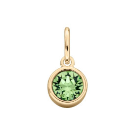Pozlátený prívesok s kameňom narodenia August – peridot Swarovski
