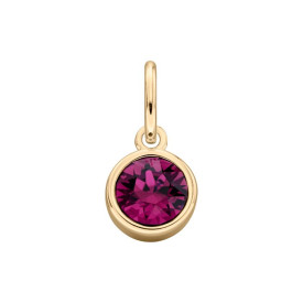 Pozlátený prívesok s kameňom narodenia Február – ametyst Swarovski