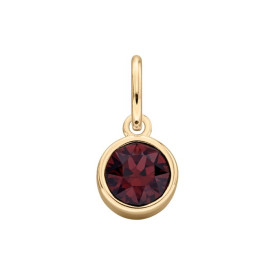 Pozlátený prívesok s kameňom narodenia Január – granát Swarovski