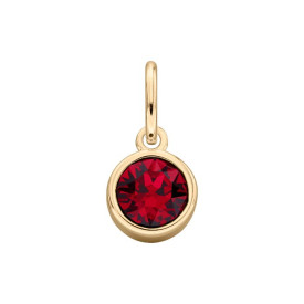 Pozlátený prívesok s kameňom narodenia Júl – rubín Swarovski