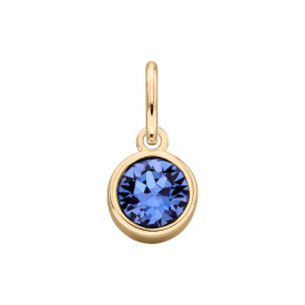 Pozlátený prívesok s kameňom narodenia September – zafír Swarovski