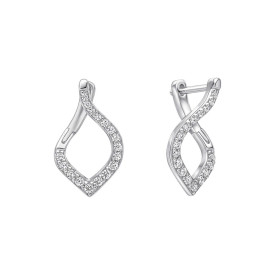 Strieborné náušnice Cluster Cut Out Diamonfire