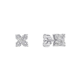 Strieborné náušnice Cluster Flower Diamonfire