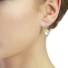 Strieborné náušnice (detail pokrytý zlatom)