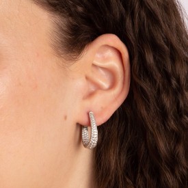 Strieborné náušnice Diamonfire