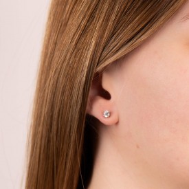 Strieborné náušnice Diamonfire