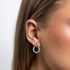 Strieborné náušnice Diamonfire