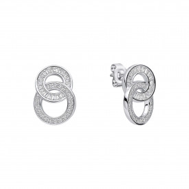 Strieborné náušnice Diamonfire