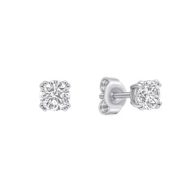 Strieborné náušnice Double Claw Solitaire Diamonfire