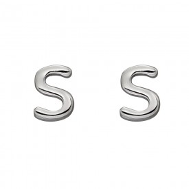 Strieborné náušnice písmeno S