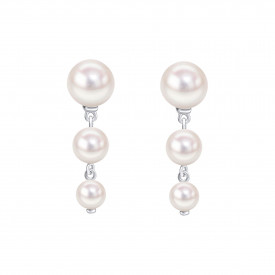 Strieborné náušnice Gradient Pearl