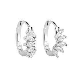 Strieborné náušnice Marquise Cluster