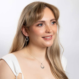 Strieborné náušnice otvorené slzy 