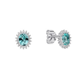 Strieborné náušnice Oval Pavé Parabia Diamonfire