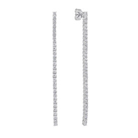 Strieborné náušnice Tennis Chain Drop Diamonfire