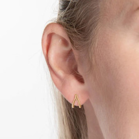 Strieborné náušnice Wishbone Gold