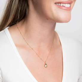 Strieborný medailón Nočná obloha Gold plated