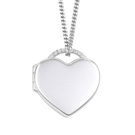 Strieborný medailón SRDCE Cubic Zirconia