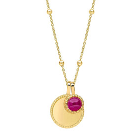 Strieborný náhrdelník Birthstone Gold plated Júl