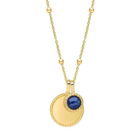 Strieborný náhrdelník Birthstone Gold plated September