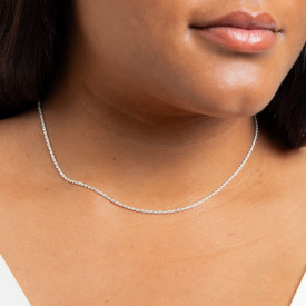 Strieborn retiazka Corda Chain