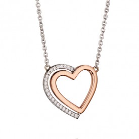Strieborný náhrdelník Fiorelli silver heart
