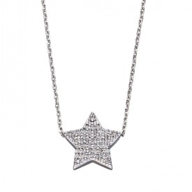 Strieborný náhrdelník Fiorelli silver Hviezda