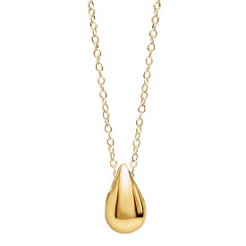 Strieborný náhrdelník gold plated Solid Teardrop