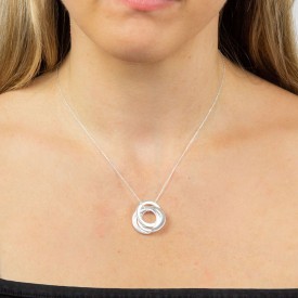 Strieborný náhrdelník Triple ring