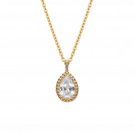 Strieborný náhrdelník Teardrop GOLD