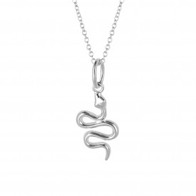 Strieborný náhrdelník Had