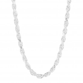 Strieborná retizaka Diamond Cut Rope 51cm