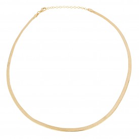 Strieborný náhrdelník Gold Plated flat herringbone