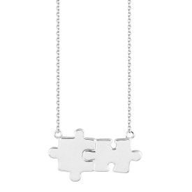 Strieborný náhrdelník Puzzle