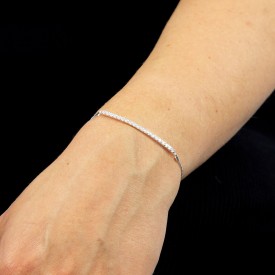 Strieborný náramok s CZ kryštálmi